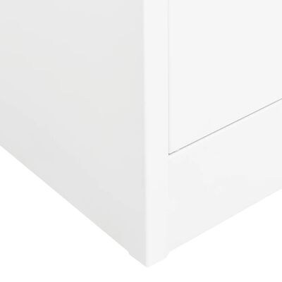 vidaXL Kontorskap hvit 90x40x180 cm stål