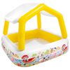 Intex Oppbl&aring;sbart basseng med solskjerm 157x157x122 cm