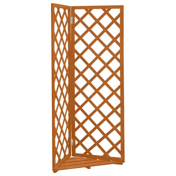 vidaXL Hj&oslash;rneespalier oransje 50x50x145 cm heltre gran