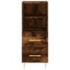 vidaXL Highboard r&oslash;kt eik 34,5x34x180 cm konstruert tre