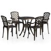 vidaXL Bistrosett 5 deler st&oslash;pt aluminium bronse