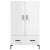 vidaXL Highboard h&oslash;yglans hvit 69,5x31x115 cm konstruert tre