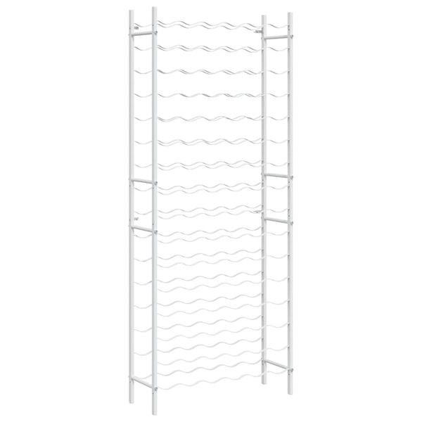 vidaXL Vinstativ for 96 flasker metall hvit