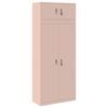 vidaXL Oppbevaringsskap 2 stk. Rosa 90 x 40 x 220 cm St&aring;l L&aring;sbar