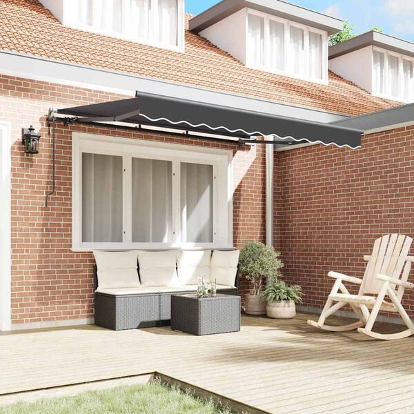 vidaXL Innvendbar Markise Antrasitt 300 x 200 cm stoff