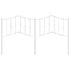 vidaXL Sengegavl i metall hvit 180 cm