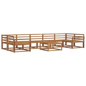 vidaXL Utend&oslash;rs sofa-sett 8 pcs Naturlig Solid akasietre