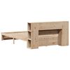 vidaXL Seng med bokhylle uten madrass 140x190 cm heltre furu