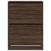 vidaXL Skoskap med 2 vippeskuffer brun eik 80x42x108 cm