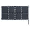 vidaXL Hageport st&aring;l 300x125 cm antrasitt