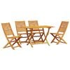 vidaXL Hage Spisegruppe 5 pcs Brun Solid akasietre
