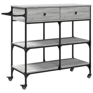 vidaXL Kj&oslash;kkentralle gr&aring; sonoma 105x42x95 cm konstruert tre