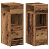 vidaXL Nattbord 2 stk med skuff gammelt tre 25x31x66 cm