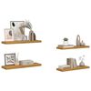 vidaXL Vegghylle 4 pcs Beige 80 x 23,5 x 4 cm Konstruert tre