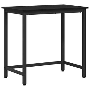 vidaXL bord Svart Eik 100 x 50 x 76,5 cm Konstruksjonsvirke og st&aring;l