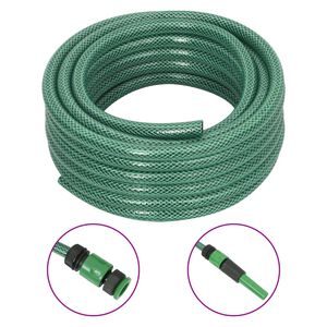 vidaXL Hageslange med monteringssett gr&oslash;nn 0,5" 10 m PVC