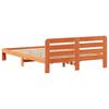 vidaXL Sengeramme uten madrass voksbrun 120x200 cm heltre furu
