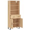 vidaXL Highboard sonoma eik 69,5x34x180 cm konstruert tre