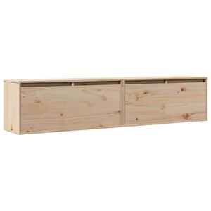 vidaXL Veggskap 2 stk 80x30x35 cm heltre furu
