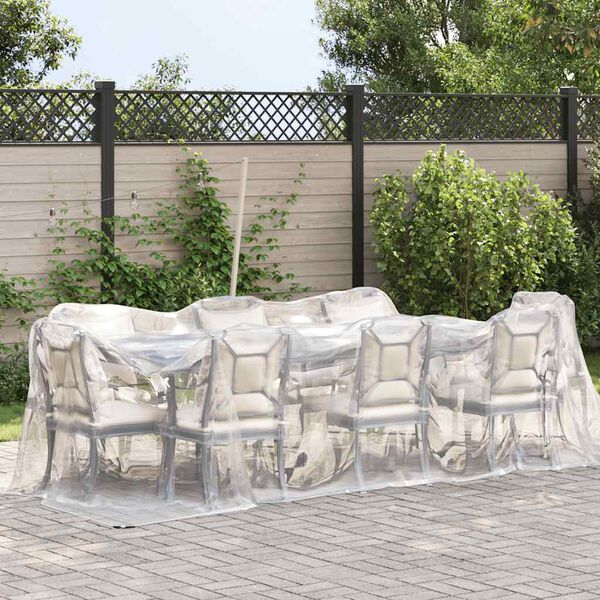 vidaXL Klar presenning med maljer 2x6 m polyetylen