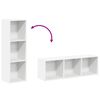 vidaXL Bokhylle/TV-benk hvit 36x30x114 cm konstruert tre