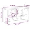 vidaXL Vegghengt kleshenger Gammelt tre 50 x 16 x 26 cm Konstruert tre