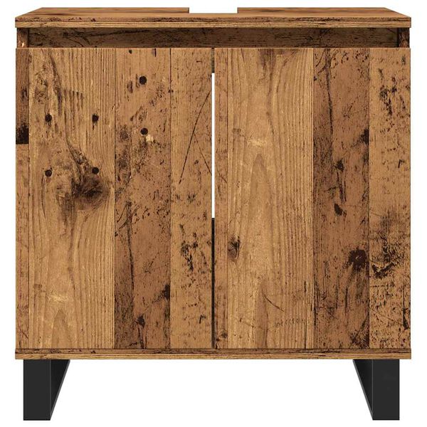 vidaXL Baderomsskap gammelt tre 58x33x60 cm konstruert tre