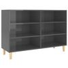vidaXL Skjenk h&oslash;yglans gr&aring; 103,5x35x70 cm konstruert tre
