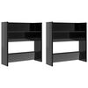 vidaXL Veggskoskap 2 stk h&oslash;yglans svart 60x18x60 cm konstruert tre