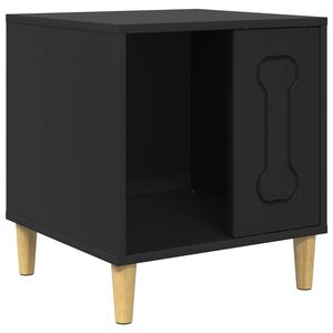 vidaXL Hundehus Svart 44 x 42 x 49 cm Konstruert tre