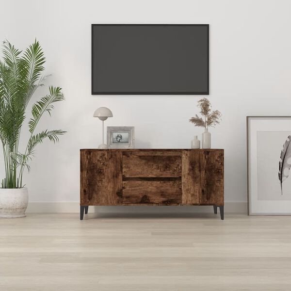 vidaXL TV-benk r&oslash;kt eik 102x44,5x50 cm konstruert tre
