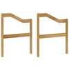 vidaXL Armlen modulen 2 pcs Hvit 59 x 4 x 73 cm Solid akasietre