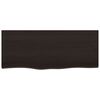 vidaXL Benkeplate til bad m&oslash;rkebrun 100x40x2 cm behandlet heltre