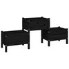 vidaXL Plantekasse svart 178,5x44x75 cm heltre furu