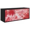 vidaXL Vegghengt TV-skap AACHEN 102 x 33 x 40 cm Svart eik