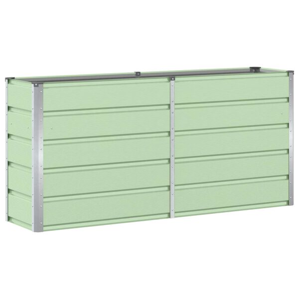 vidaXL Plantekassed gr&oslash;nn 160 x 40 x 75 cm St&aring;l