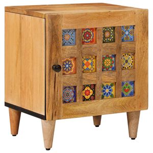 vidaXL Nattbordskap Naturlig 40 x 33,5 x 46 cm Massiv mango tre