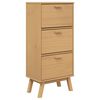 vidaXL Skoskap OLDEN brun 55x35x120 cm heltre furu