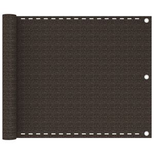 vidaXL Balkongskjerm brun 75x300 cm HDPE
