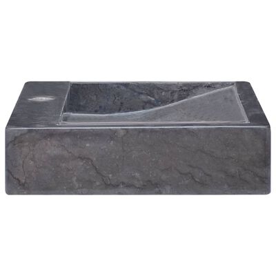 vidaXL Vask 58x39x10 cm marmor svart