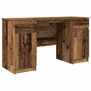 vidaXL Skrivebord Gammelt tre Konstruert tre 140 x 49 x 76 cm