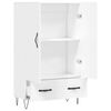 vidaXL Highboard hvit 69,5x31x115 cm konstruert tre