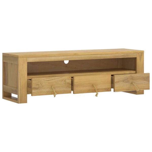 vidaXL TV-benk 110x30x35 cm heltre teak