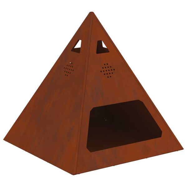 vidaXL B&aring;lplass Brun 50 x 50 x 51 cm Cortenst&aring;l