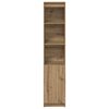 vidaXL Highboard artisan eik 37,5x35x180 cm konstruert tre