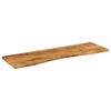 vidaXL Skrivebordsplate med kurve 160x50x2,5 cm heltre grovt mangotre