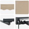 vidaXL Innvendbar Markise Beige 400 &times; 300 cm Aluminium og stoff
