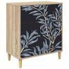 vidaXL Kommode DOKKUM Bl&aring; bregneprint 66 x 36,5 x 75 cm Konstruert tre