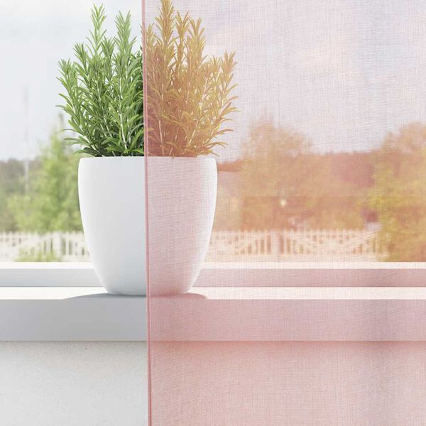 vidaXL Voilegardiner med grommets 2 stk lyserosa 140x225 cm