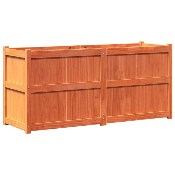 vidaXL Hageplantekasse voksbrun 150x50x70 cm heltre furu